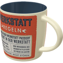 Nostalgic-Art Tasse Werkstattregeln