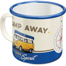 Nostalgic-Art Emaille-Becher VW Bulli Let's Camp Away