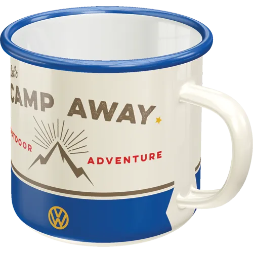 Nostalgic-Art Emaille-Becher VW Bulli Let's Camp Away