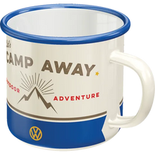 Nostalgic-Art Emaille-Becher VW Bulli Let's Camp Away