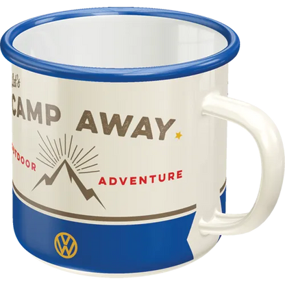 Nostalgic-Art Emaille-Becher VW Bulli Let's Camp Away