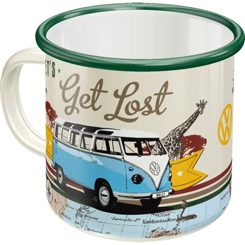 Nostalgic-Art Emaille-Becher VW Bulli Let's Get Lost