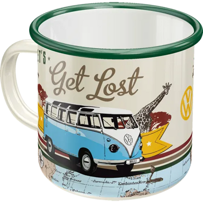 Nostalgic-Art Emaille-Becher VW Bulli Let's Get Lost