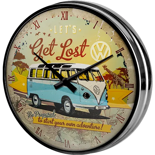 Nostalgic-Art Wanduhr VW Bulli Let's Get Lost
