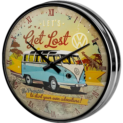 Nostalgic-Art Wanduhr VW Bulli Let's Get Lost
