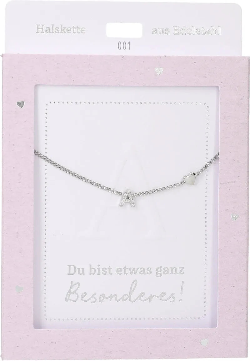 DEPESCHE Halskette "Heart of Gold" mit Symbol/Wort/Buchstabe und Herz