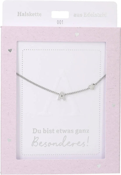 DEPESCHE Halskette "Heart of Gold" mit Symbol/Wort/Buchstabe und Herz