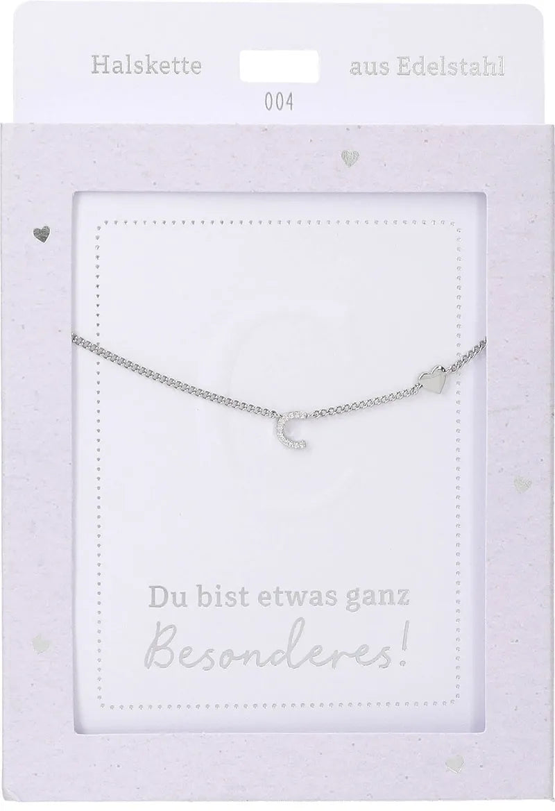 DEPESCHE Halskette "Heart of Gold" mit Symbol/Wort/Buchstabe und Herz