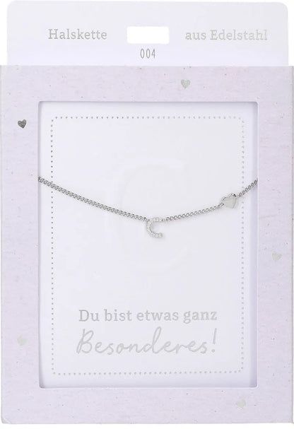 DEPESCHE Halskette "Heart of Gold" mit Symbol/Wort/Buchstabe und Herz