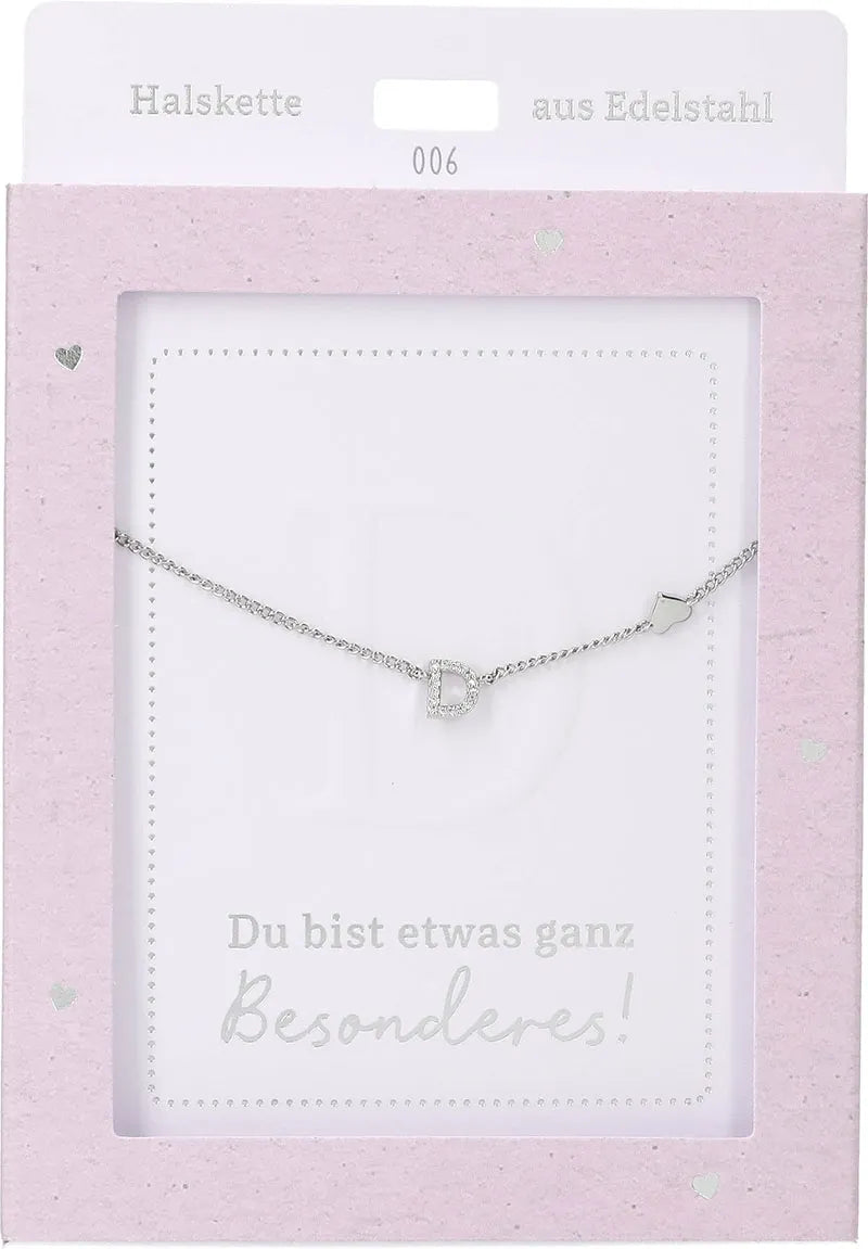 DEPESCHE Halskette "Heart of Gold" mit Symbol/Wort/Buchstabe und Herz