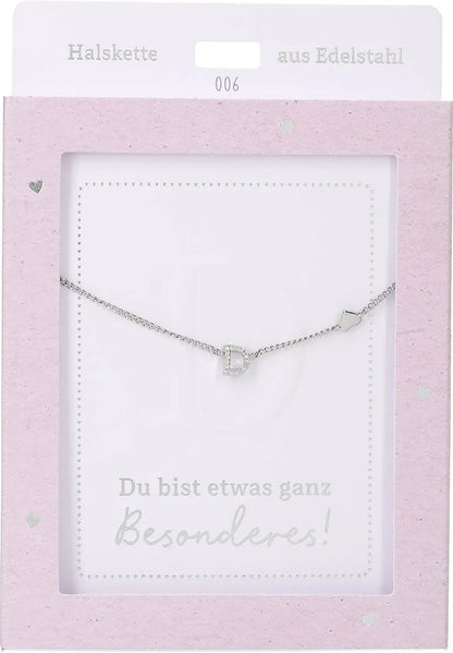 DEPESCHE Halskette "Heart of Gold" mit Symbol/Wort/Buchstabe und Herz