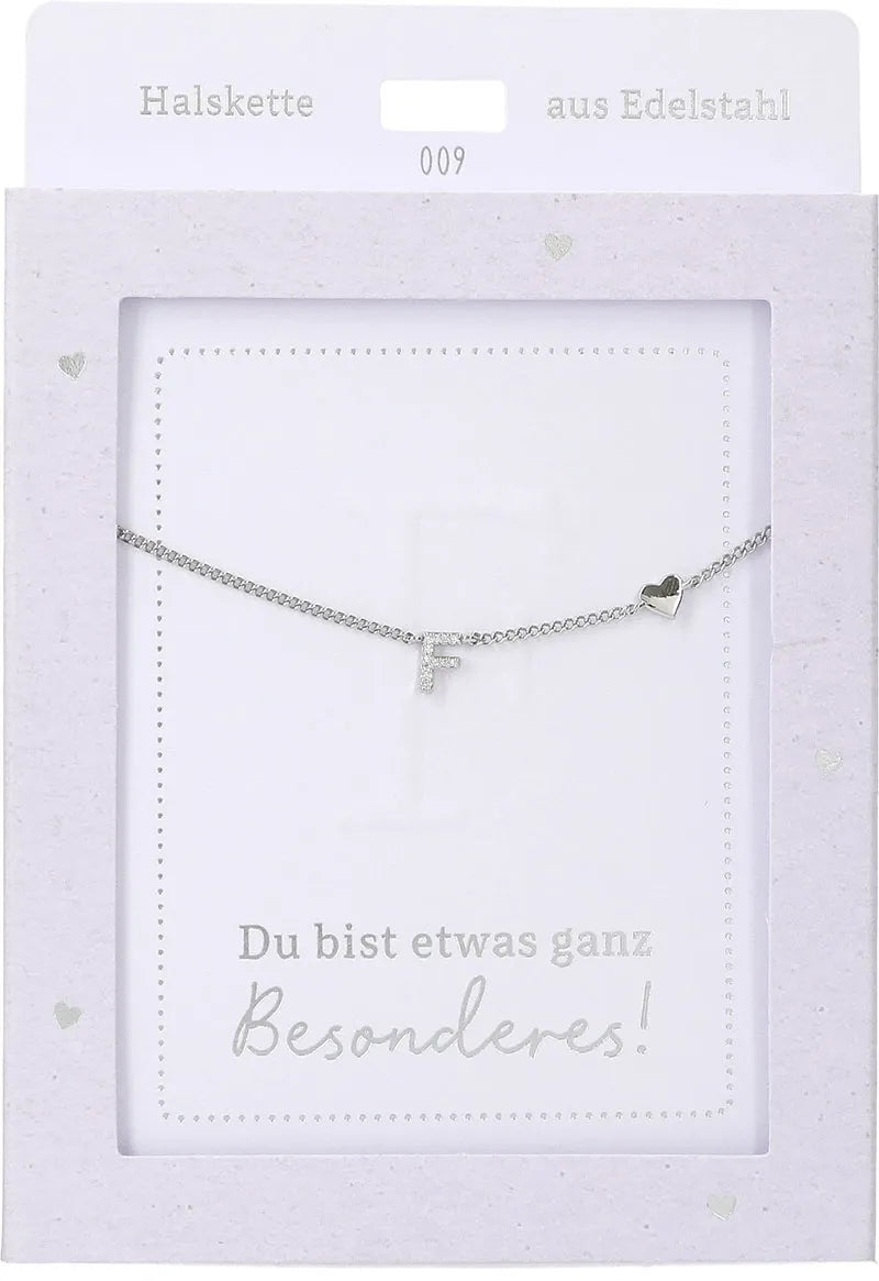 DEPESCHE Halskette "Heart of Gold" mit Symbol/Wort/Buchstabe und Herz