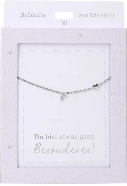 DEPESCHE Halskette "Heart of Gold" mit Symbol/Wort/Buchstabe und Herz