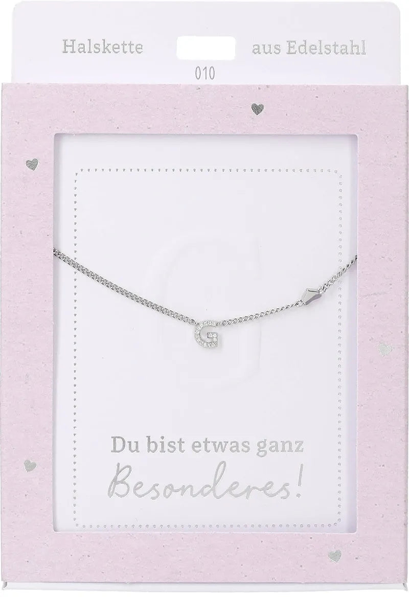DEPESCHE Halskette "Heart of Gold" mit Symbol/Wort/Buchstabe und Herz