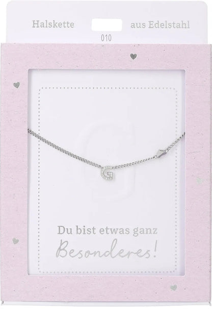 DEPESCHE Halskette "Heart of Gold" mit Symbol/Wort/Buchstabe und Herz