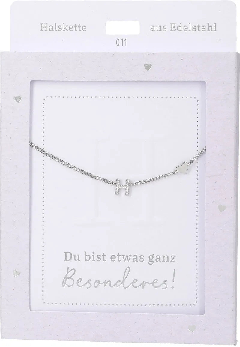 DEPESCHE Halskette "Heart of Gold" mit Symbol/Wort/Buchstabe und Herz