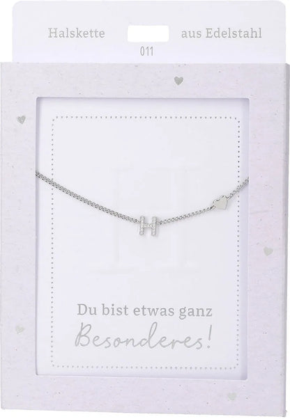 DEPESCHE Halskette "Heart of Gold" mit Symbol/Wort/Buchstabe und Herz
