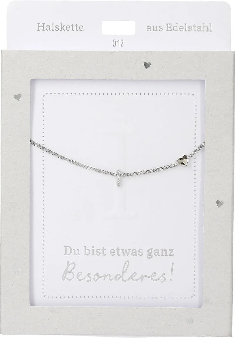 DEPESCHE Halskette "Heart of Gold" mit Symbol/Wort/Buchstabe und Herz