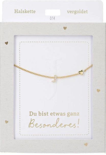 DEPESCHE Halskette "Heart of Gold" mit Symbol/Wort/Buchstabe und Herz