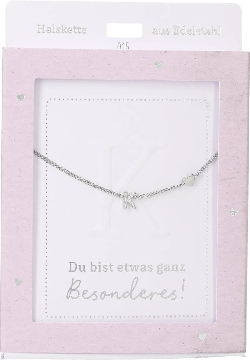 DEPESCHE Halskette "Heart of Gold" mit Symbol/Wort/Buchstabe und Herz
