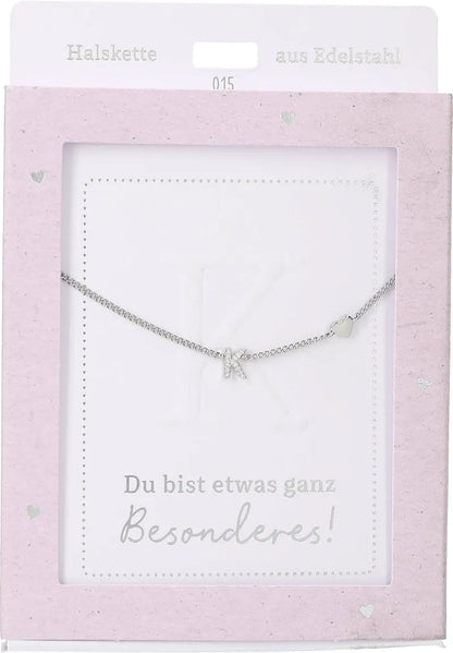 DEPESCHE Halskette "Heart of Gold" mit Symbol/Wort/Buchstabe und Herz