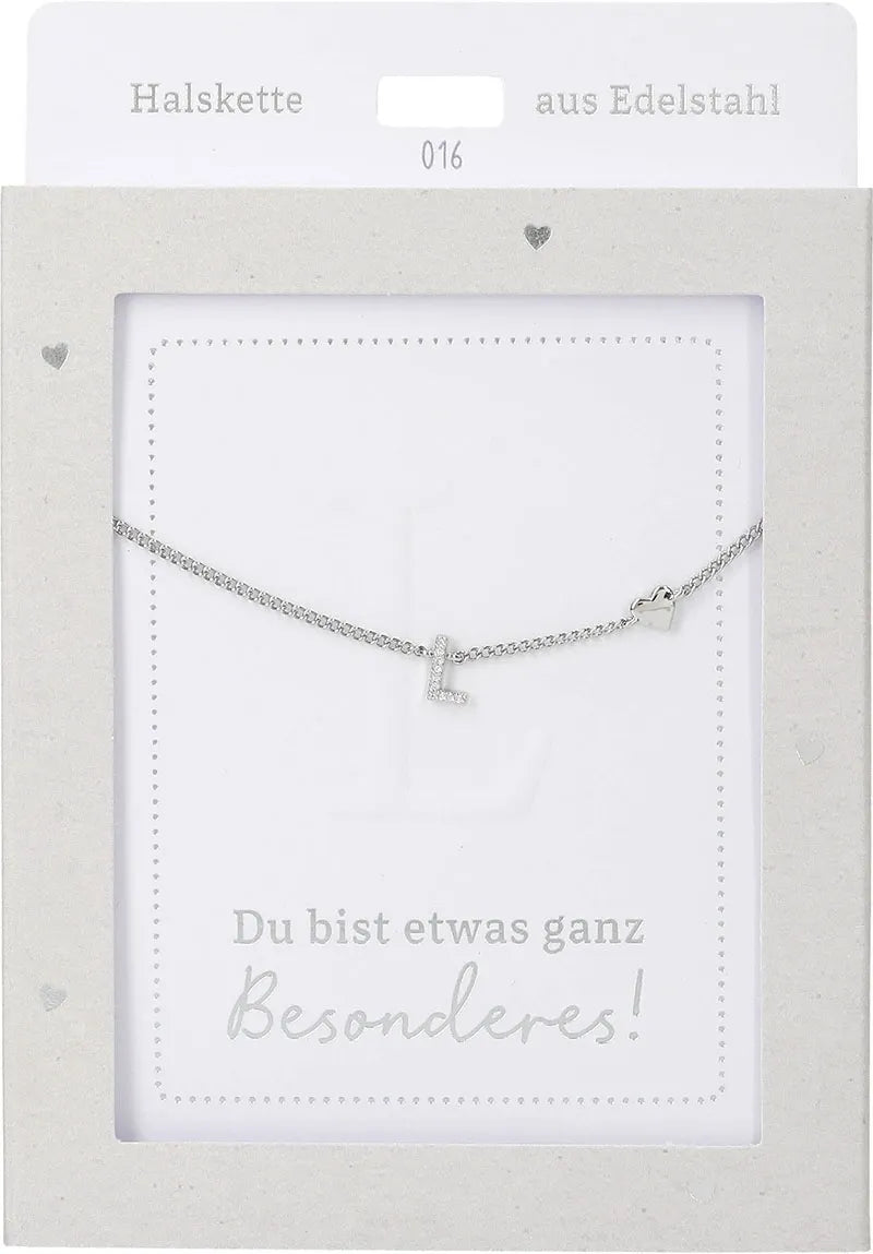 DEPESCHE Halskette "Heart of Gold" mit Symbol/Wort/Buchstabe und Herz