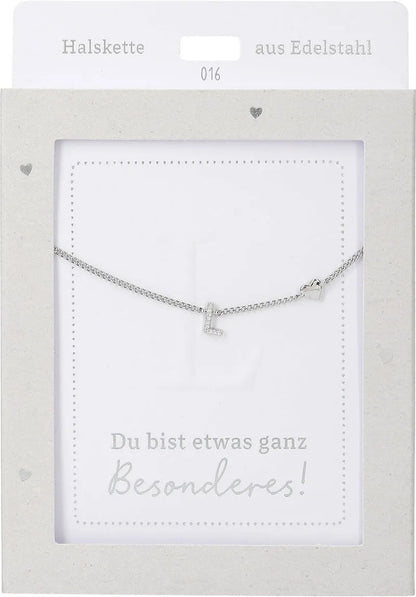 DEPESCHE Halskette "Heart of Gold" mit Symbol/Wort/Buchstabe und Herz