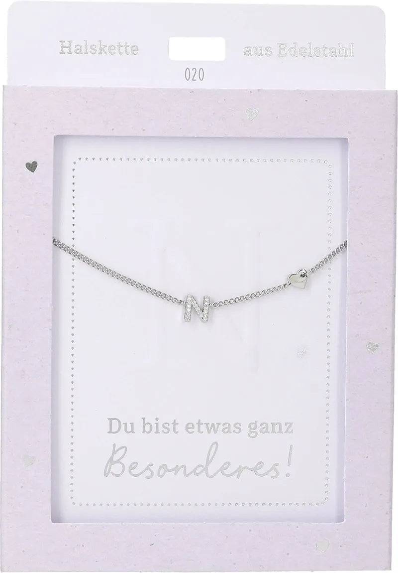DEPESCHE Halskette "Heart of Gold" mit Symbol/Wort/Buchstabe und Herz