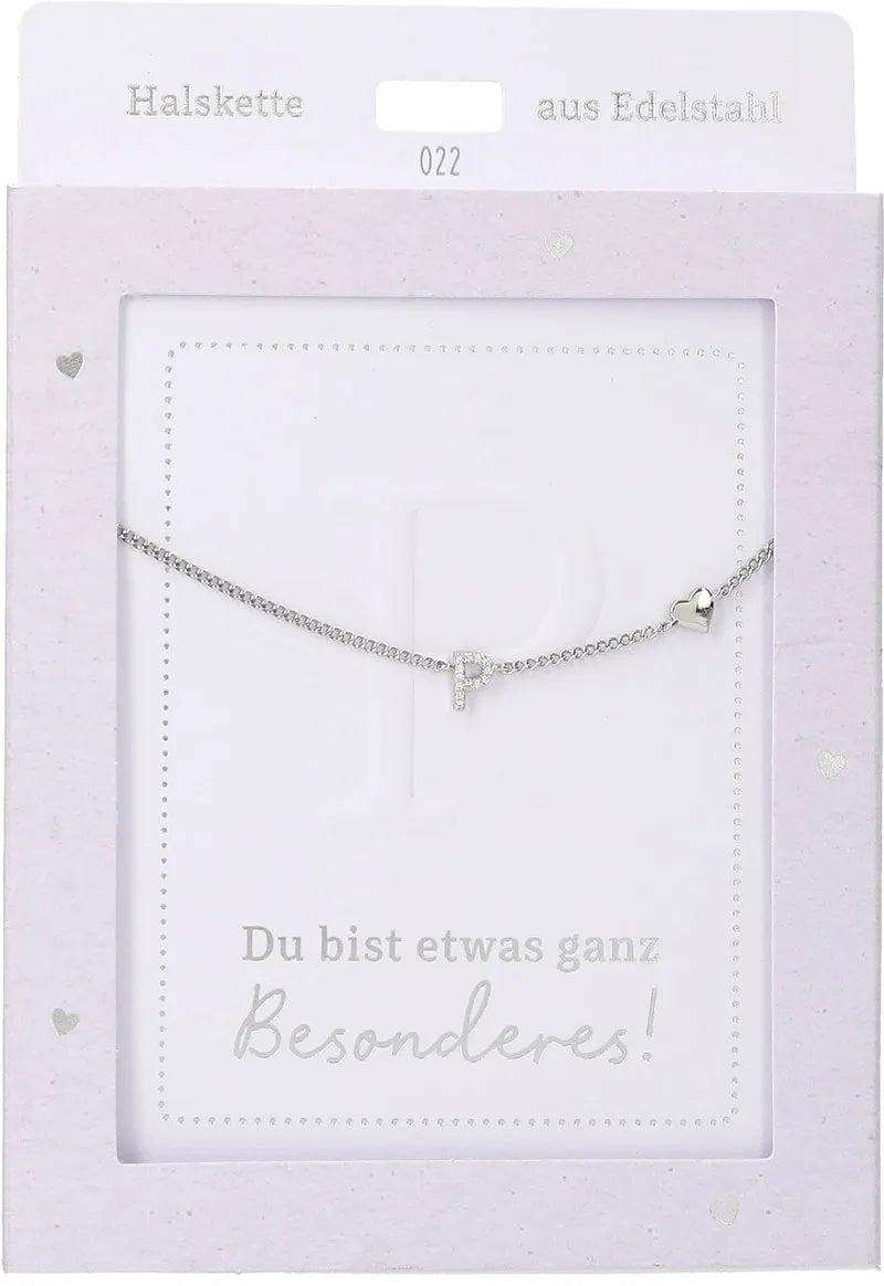 DEPESCHE Halskette "Heart of Gold" mit Symbol/Wort/Buchstabe und Herz