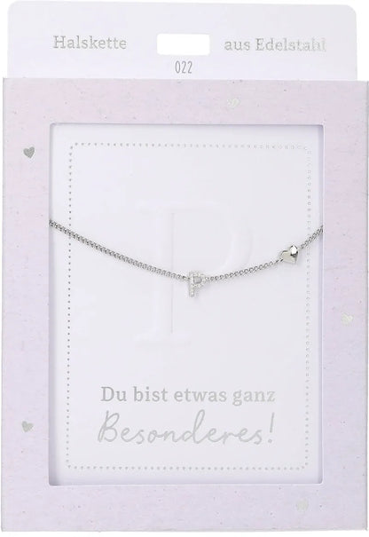 DEPESCHE Halskette "Heart of Gold" mit Symbol/Wort/Buchstabe und Herz