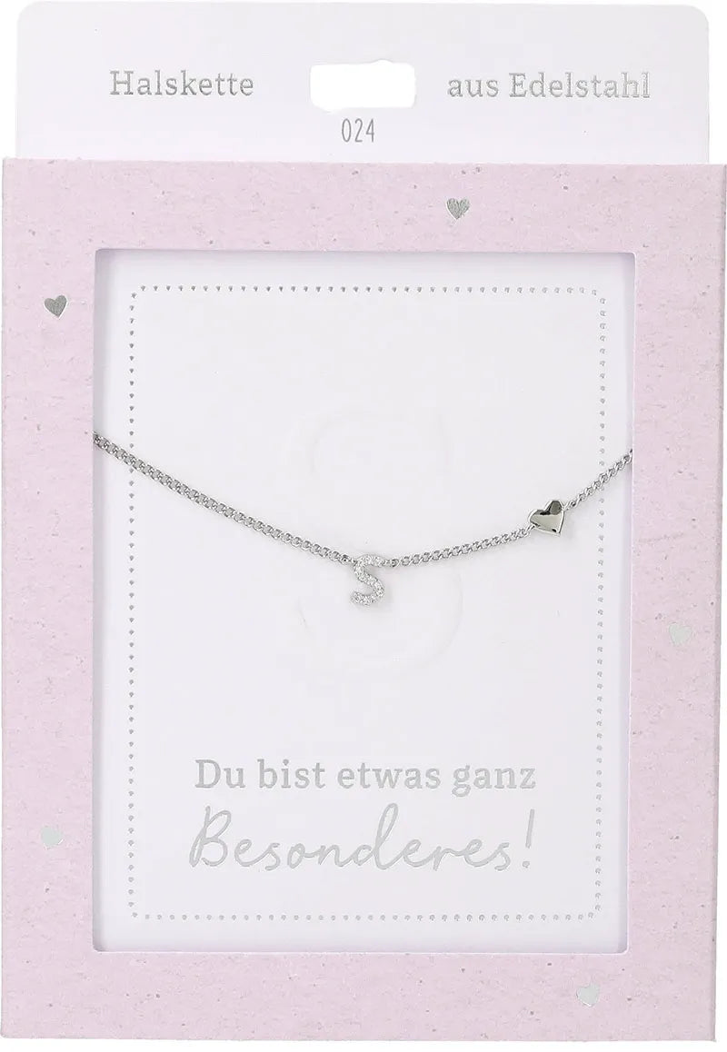 DEPESCHE Halskette "Heart of Gold" mit Symbol/Wort/Buchstabe und Herz