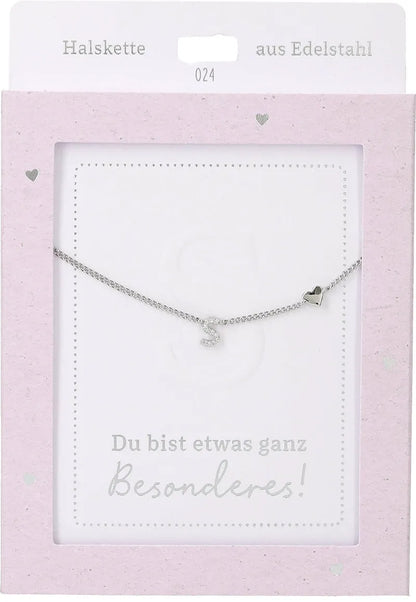 DEPESCHE Halskette "Heart of Gold" mit Symbol/Wort/Buchstabe und Herz