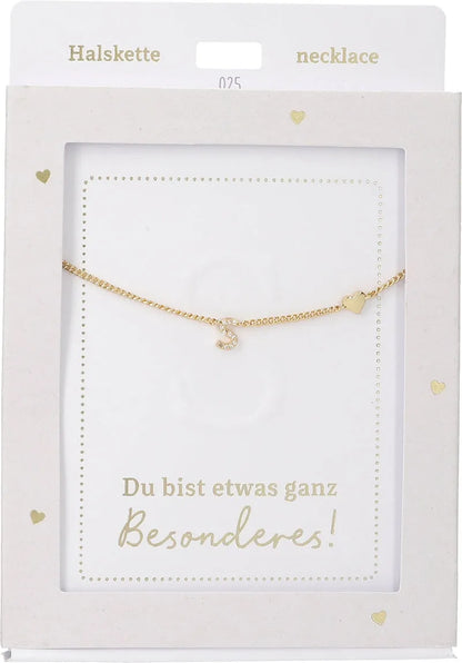 DEPESCHE Halskette "Heart of Gold" mit Symbol/Wort/Buchstabe und Herz