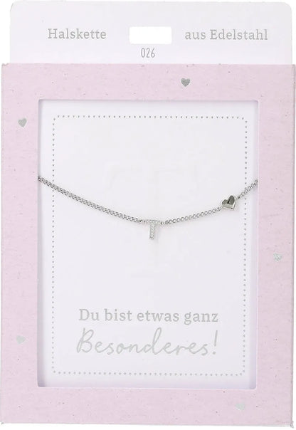 DEPESCHE Halskette "Heart of Gold" mit Symbol/Wort/Buchstabe und Herz