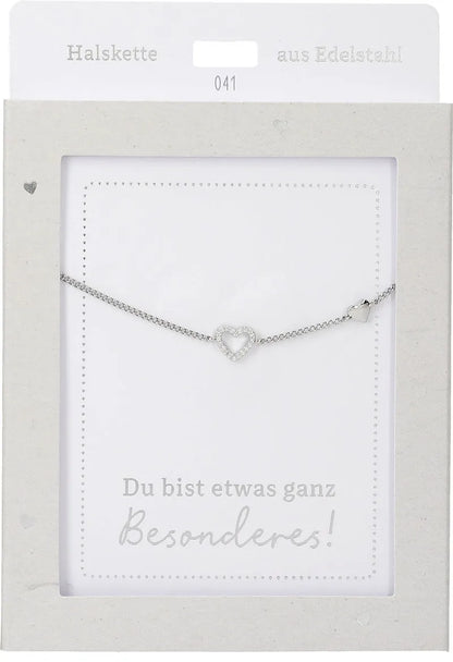 DEPESCHE Halskette "Heart of Gold" mit Symbol/Wort/Buchstabe und Herz