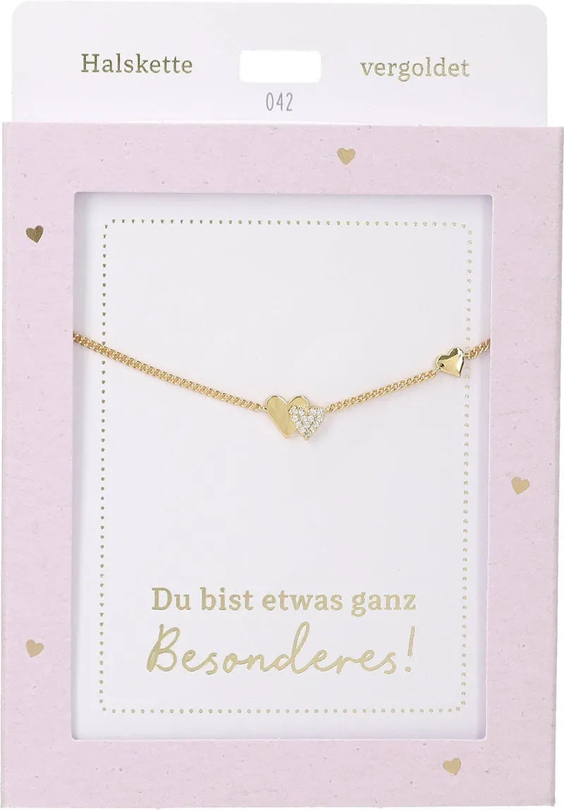 DEPESCHE Halskette "Heart of Gold" mit Symbol/Wort/Buchstabe und Herz