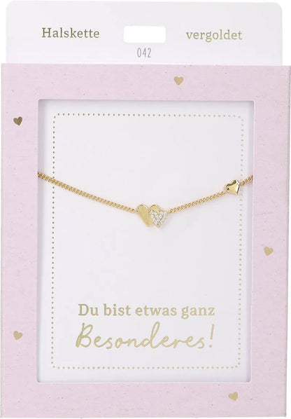 DEPESCHE Halskette "Heart of Gold" mit Symbol/Wort/Buchstabe und Herz
