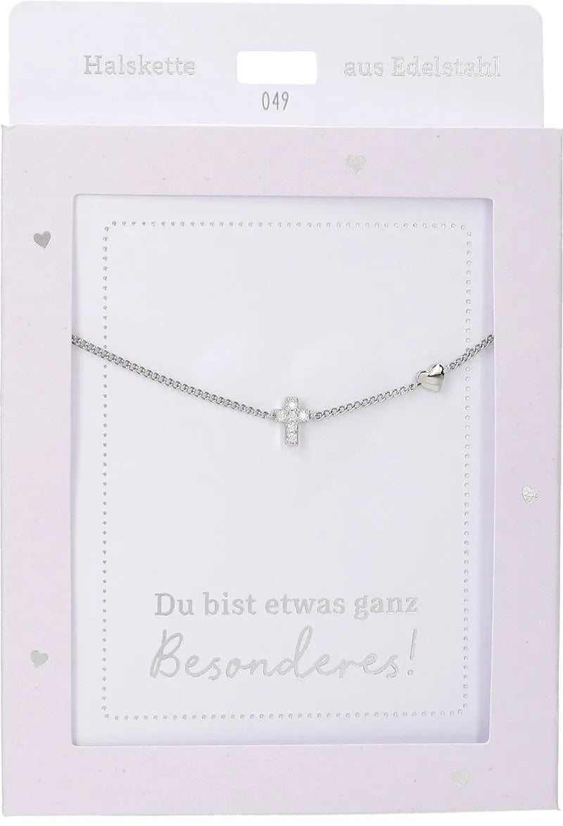 DEPESCHE Halskette "Heart of Gold" mit Symbol/Wort/Buchstabe und Herz