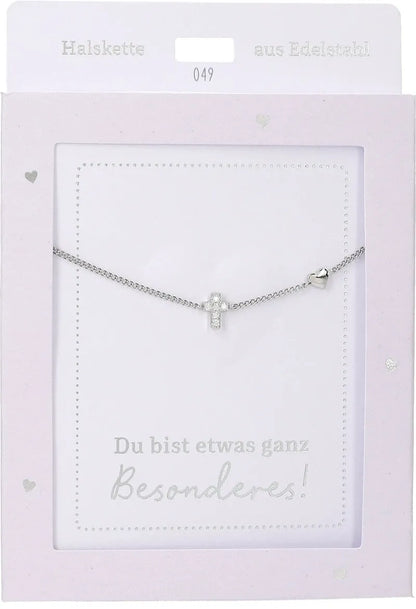 DEPESCHE Halskette "Heart of Gold" mit Symbol/Wort/Buchstabe und Herz