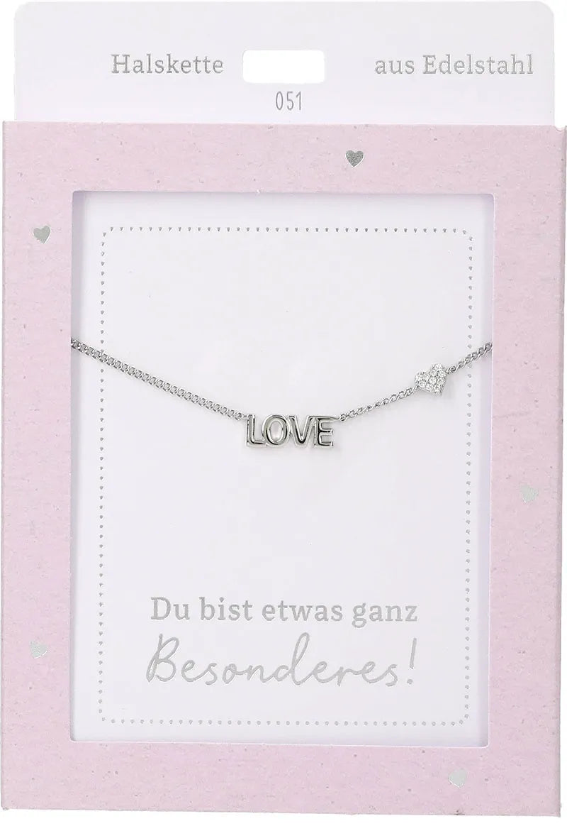 DEPESCHE Halskette "Heart of Gold" mit Symbol/Wort/Buchstabe und Herz