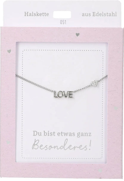 DEPESCHE Halskette "Heart of Gold" mit Symbol/Wort/Buchstabe und Herz