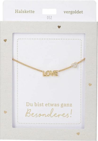 DEPESCHE Halskette "Heart of Gold" mit Symbol/Wort/Buchstabe und Herz