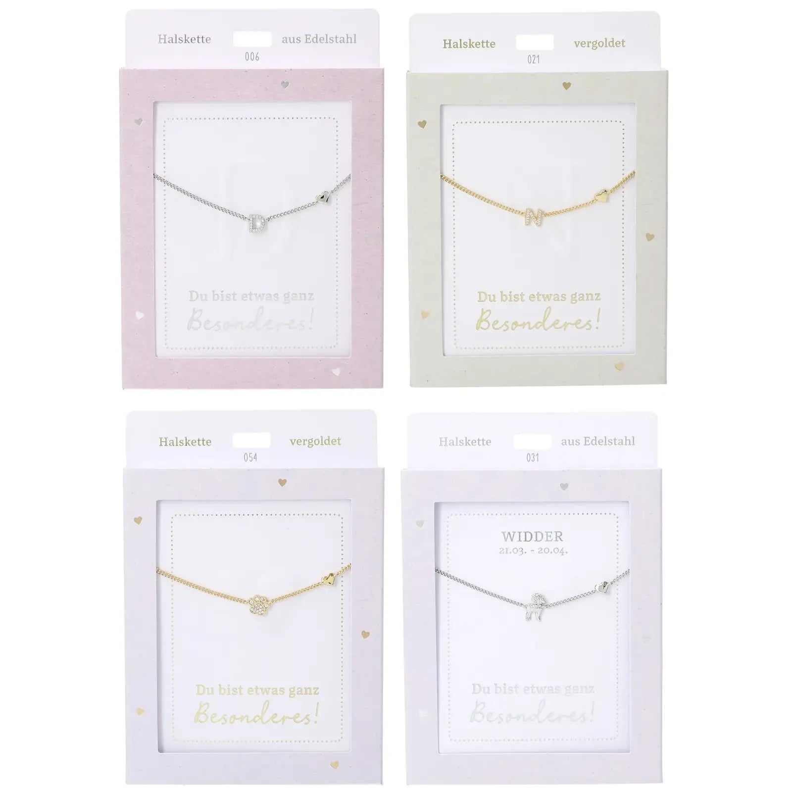 DEPESCHE Halskette "Heart of Gold" mit Symbol/Wort/Buchstabe und Herz