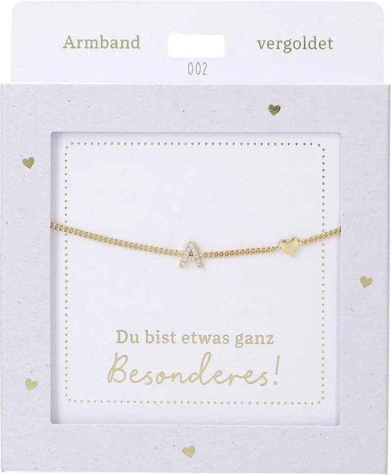 DEPESCHE Armband "Heart of Gold" mit Symbol/Wort/Buchstabe und Herz