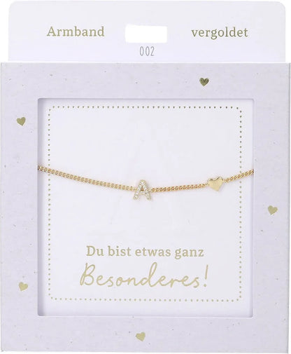 DEPESCHE Armband "Heart of Gold" mit Symbol/Wort/Buchstabe und Herz