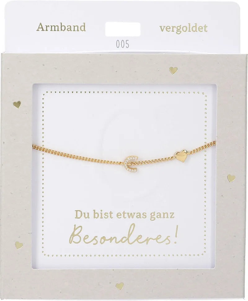 DEPESCHE Armband "Heart of Gold" mit Symbol/Wort/Buchstabe und Herz