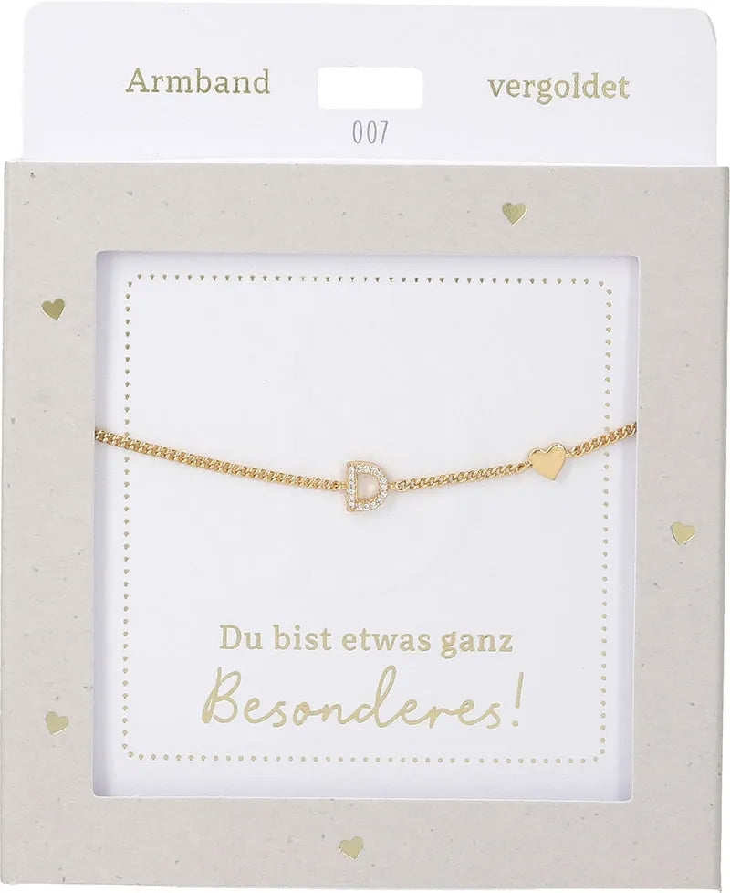 DEPESCHE Armband "Heart of Gold" mit Symbol/Wort/Buchstabe und Herz