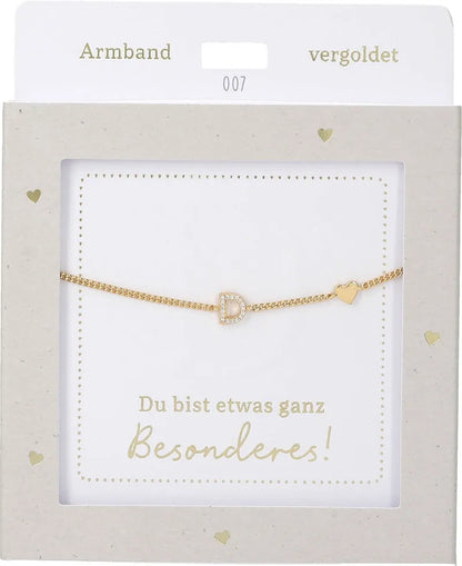 DEPESCHE Armband "Heart of Gold" mit Symbol/Wort/Buchstabe und Herz