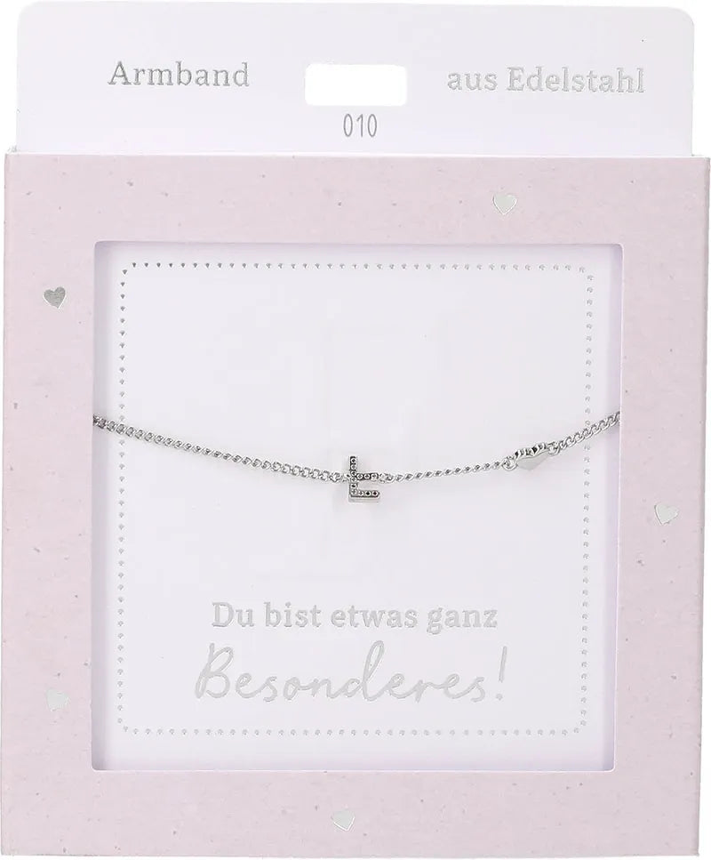 DEPESCHE Armband "Heart of Gold" mit Symbol/Wort/Buchstabe und Herz