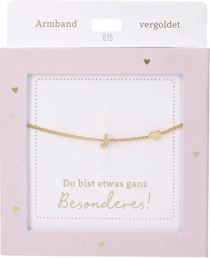 DEPESCHE Armband "Heart of Gold" mit Symbol/Wort/Buchstabe und Herz